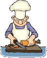 cook chopping carrot
