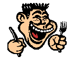 Cartoon character eating