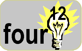 Four-12 lightbulb logo