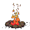 Burning Camp Fire